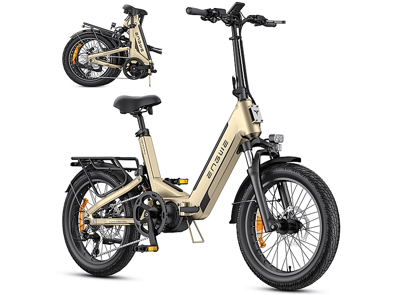 ENGWE L20 3.0 PRO Kompakt-/Faltrad (Laufradgröße: 20 Zoll, Unisex-Rad, Gelb)