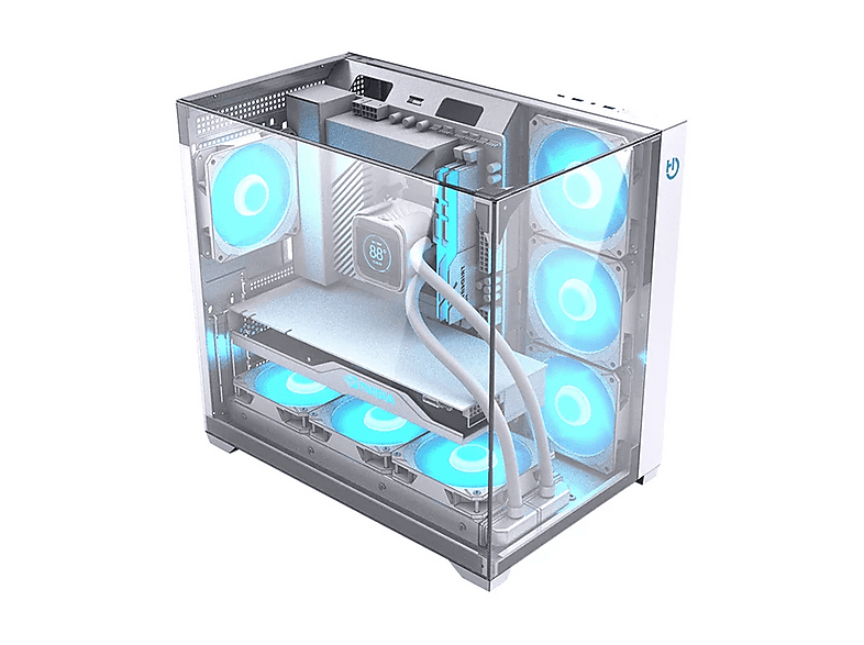 Chasis PC | Hiditec SKY HIDITEC, Plata, Transparente | MediaMarkt