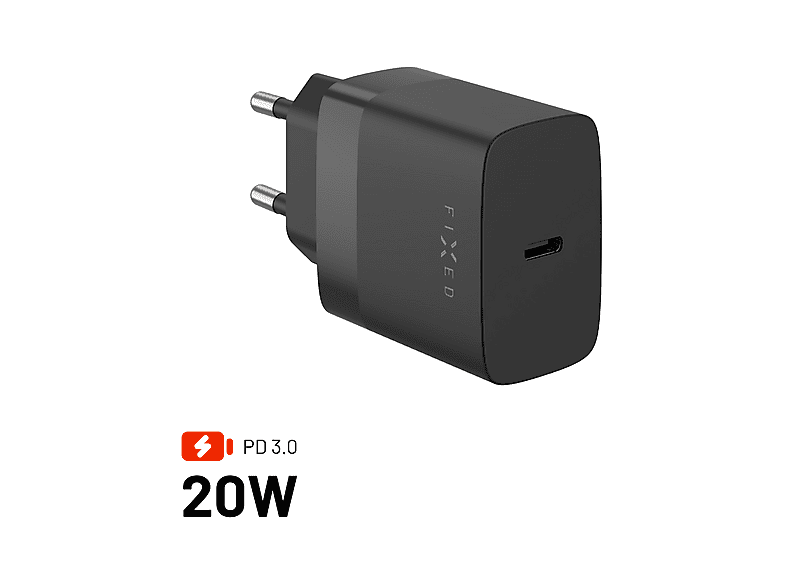 FIXED 1x USB-C Schnelllade-Netzteil 20W FIXC20N-C-BK Ladegerät