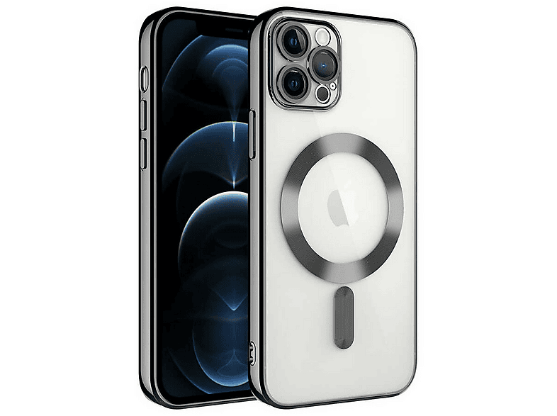 GPACK iPhone 12 Pro Uyumlu Demre M-Safe Şarj Özellikli Telefon Kılıfı Siyah
