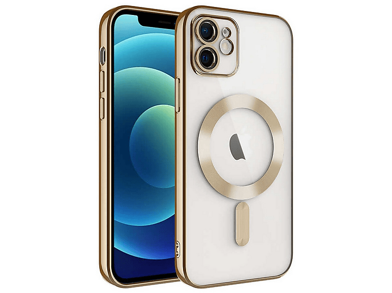 GPACK iPhone 11 Uyumlu Demre M-Safe Şarj Özellikli Telefon Kılıfı Gold