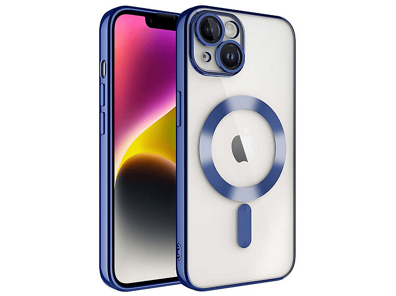 GPACK iPhone 14 Plus Uyumlu Demre M-Safe Şarj Özellikli Telefon Kılıfı Sierra Mavi