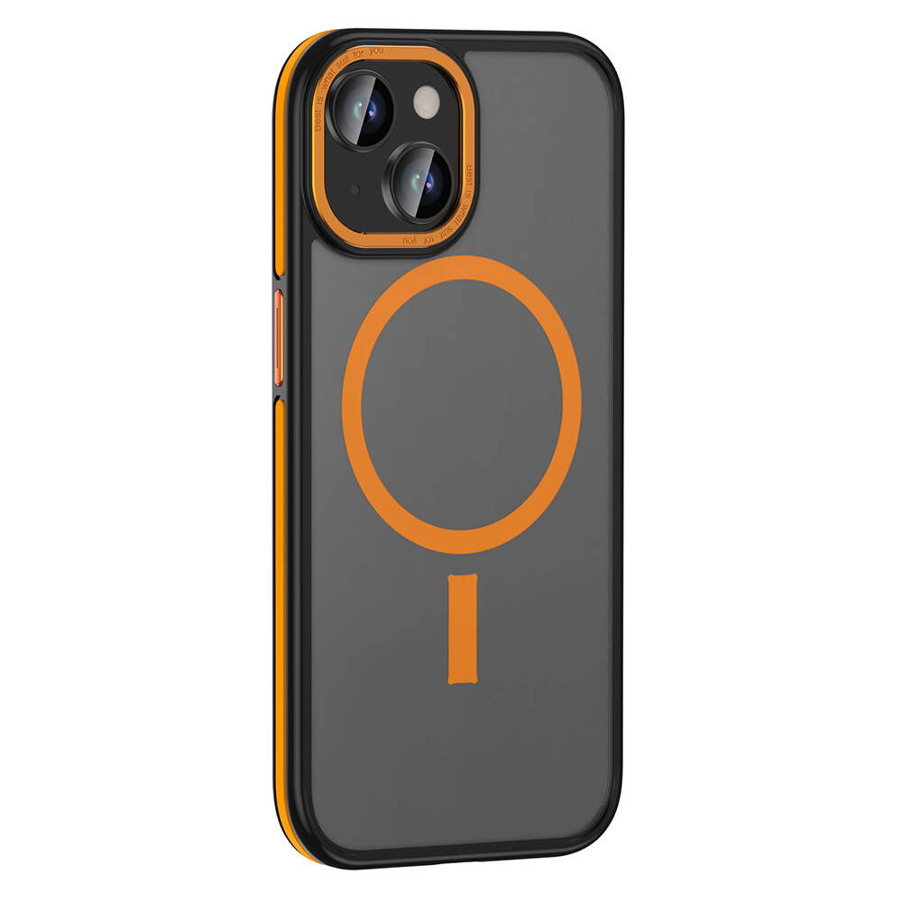 GPACK iPhone 14 Uyumlu Ant M-Safe Şarj Özellikli Telefon Kılıfı Turuncu