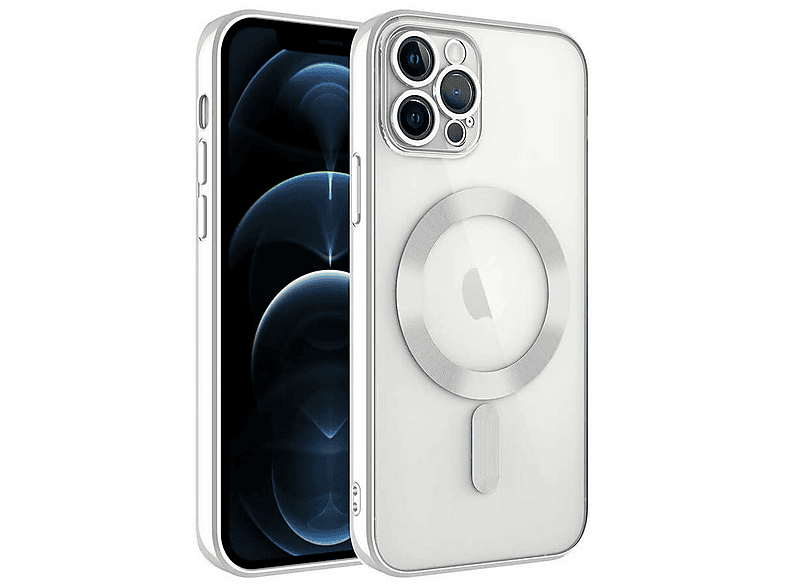 GPACK iPhone 14 Pro Uyumlu Demre M-Safe Şarj Özellikli Telefon Kılıfı Gümüş