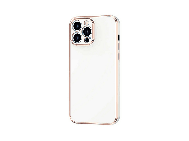 GPACK iPhone 12 Pro Uyumlu Bark Parlak Silikon Telefon Kılıfı Beyaz