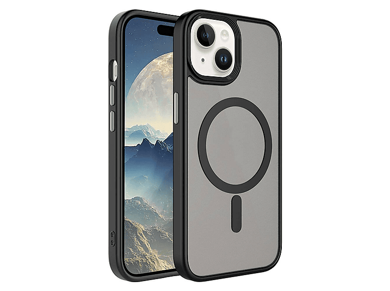 GPACK iPhone 15 Uyumlu Flet M-Safe Şarj Özellikli Telefon Kılıfı Siyah