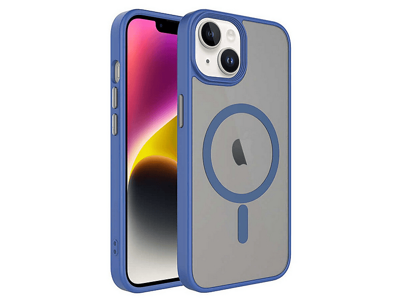GPACK iPhone 13 Uyumlu Flet M-Safe Şarj Özellikli Telefon Kılıfı Mavi
