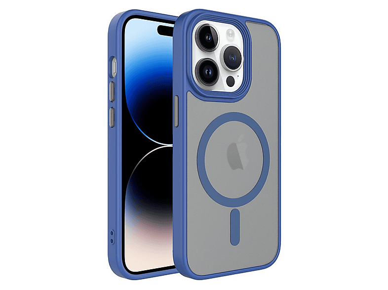 GPACK iPhone 13 Pro Uyumlu Flet M-Safe Şarj Özellikli Telefon Kılıfı Mavi