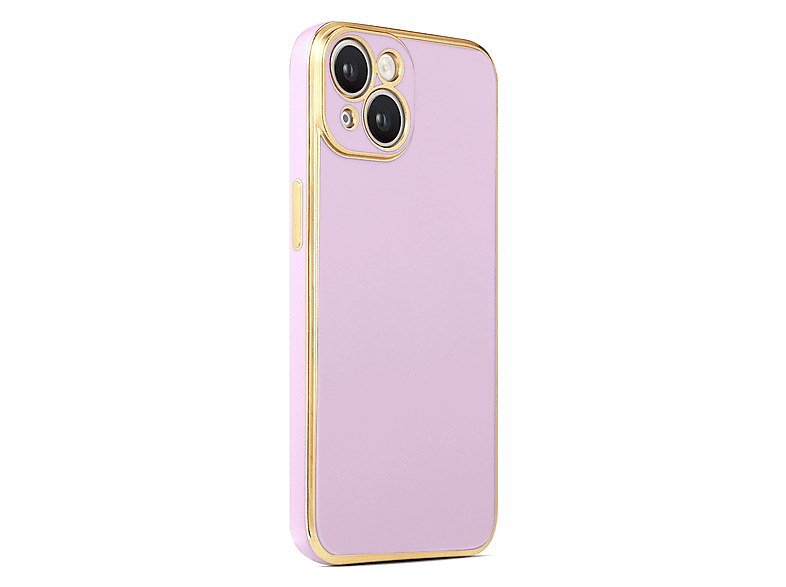 GPACK iPhone 14 Plus Uyumlu Bark Parlak Silikon Telefon Kılıfı Mor