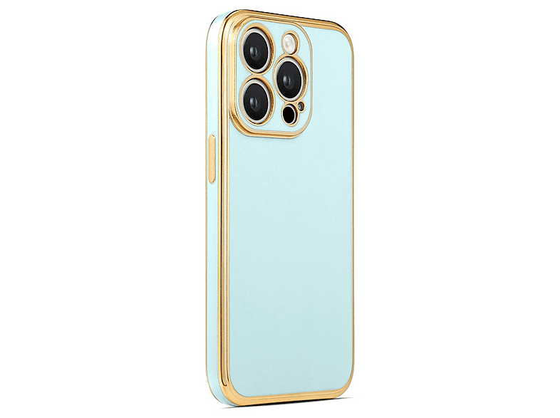 GPACK iPhone 14 Pro Uyumlu Bark Parlak Silikon Telefon Kılıfı Turkuaz