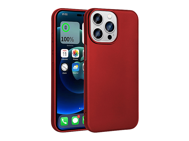 GPACK iPhone 15 Pro Uyumlu Premier Silikon Telefon Kılıfı Kırmızı