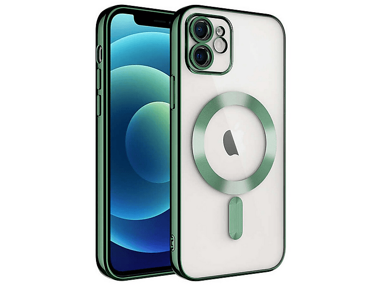 GPACK iPhone 12 Uyumlu Demre M-Safe Şarj Özellikli Telefon Kılıfı Koyu Yeşil