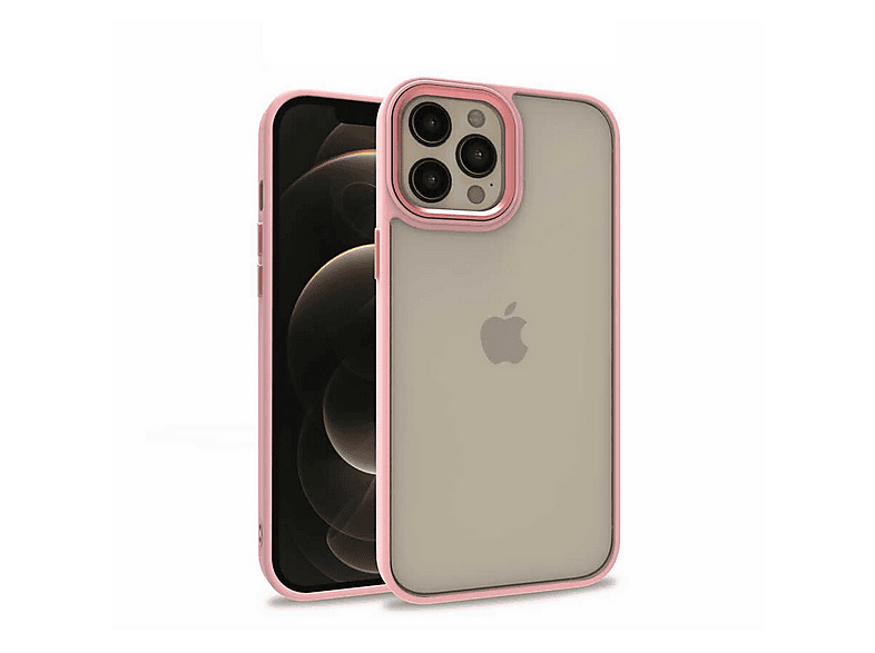 GPACK iPhone 12 Pro Max Flora Sert Silikon Telefon Kılıfı Pembe