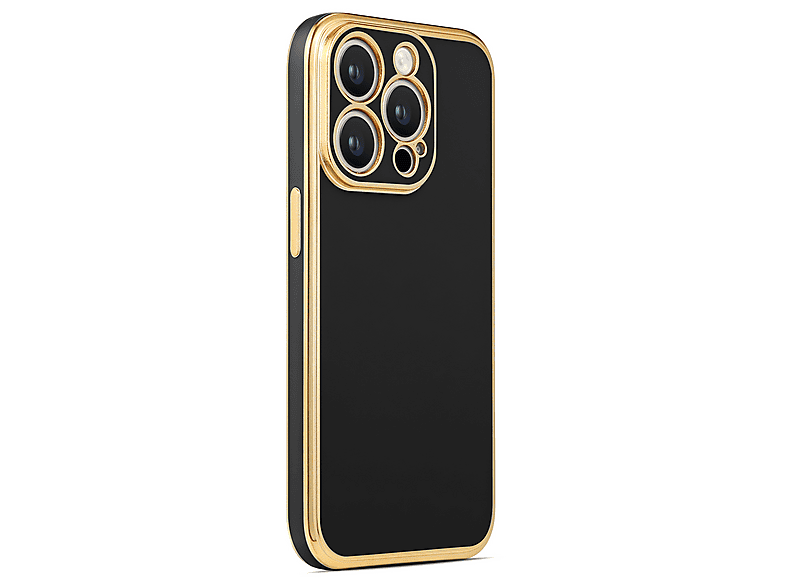 GPACK iPhone 14 Pro Uyumlu Bark Parlak Silikon Telefon Kılıfı Siyah