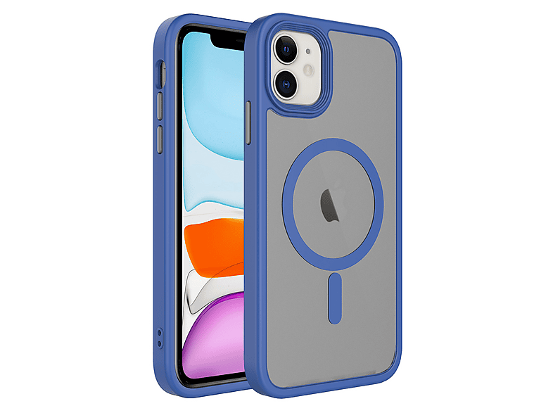 GPACK iPhone 11 Uyumlu Flet M-Safe Şarj Özellikli Telefon Kılıfı Mavi