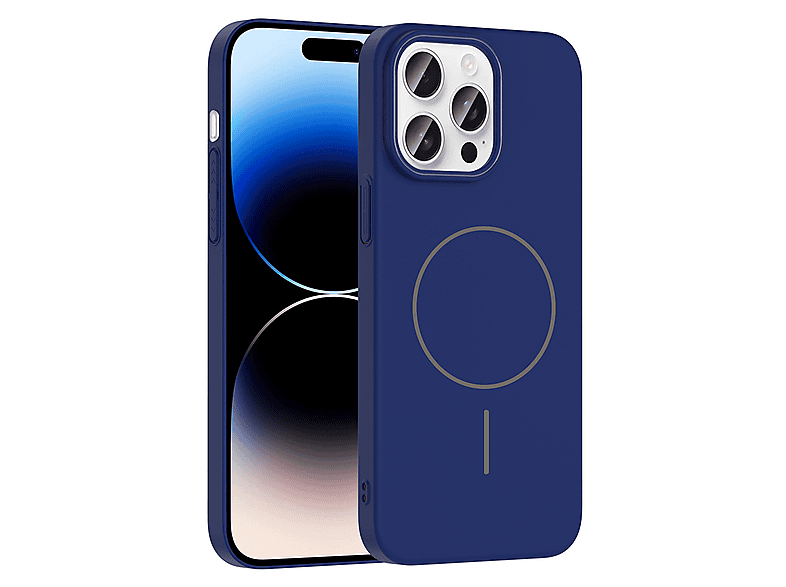 GPACK iPhone 14 Pro Max Uyumlu Ruby M-Safe Şarj Özellikli Telefon Kılıfı Lacivert