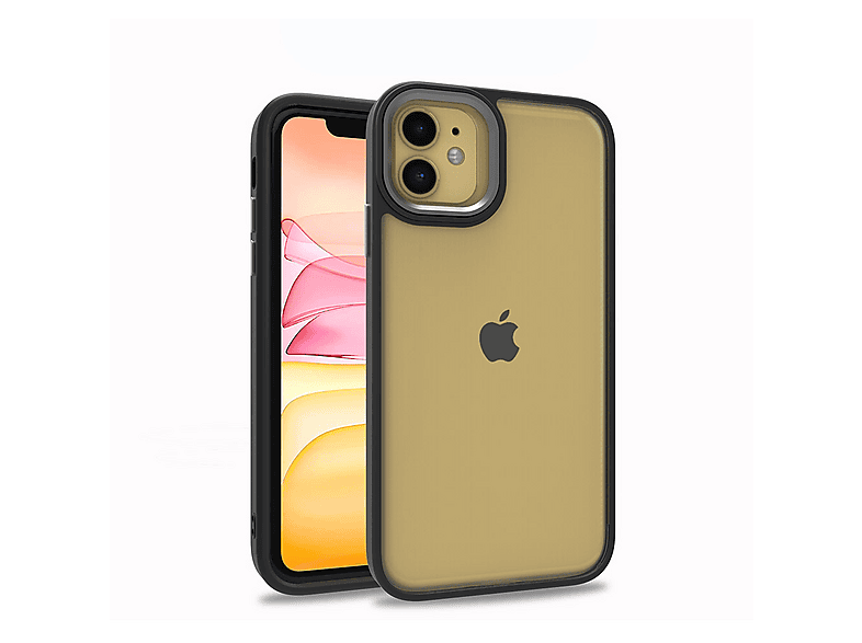GPACK iPhone 11 Uyumlu Flora Sert Silikon Telefon Kılıfı Siyah