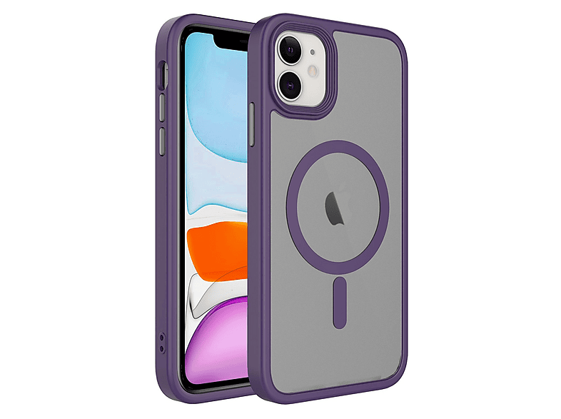GPACK iPhone 12 Uyumlu Flet M-Safe Şarj Özellikli Telefon Kılıfı Derin Mor