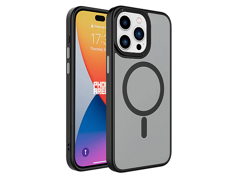 GPACK iPhone 15 Pro Uyumlu Flet M-Safe Şarj Özellikli Telefon Kılıfı Siyah