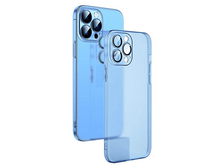 GPACK iPhone 14 Pro Uyumlu Kamera Korumalı Alp Silikon Telefon Kılıfı Mavi