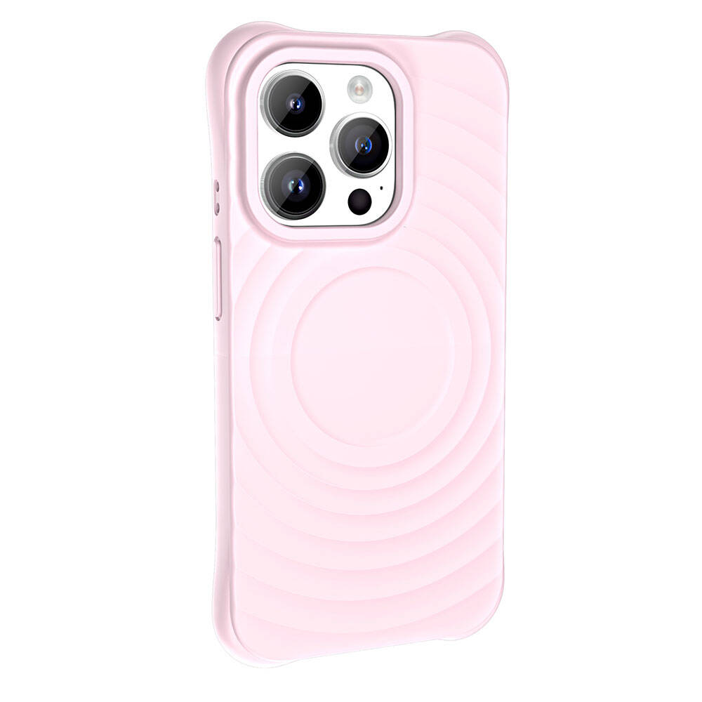 GPACK iPhone 14 Pro Uyumlu Hepi M-Safe Şarj Özellikli Telefon Kılıfı Açık Pembe
