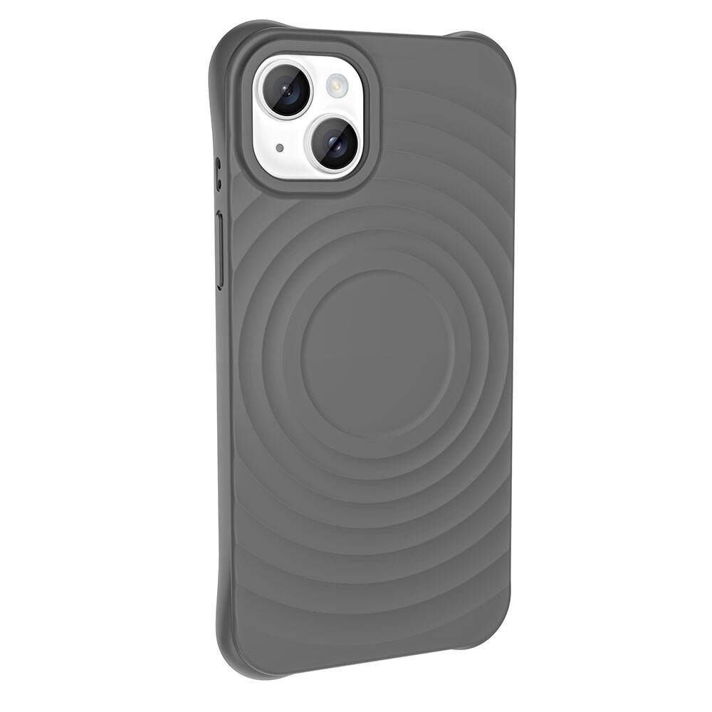 GPACK iPhone 15 Plus Uyumlu Hepi M-Safe Şarj Özellikli Telefon Kılıfı Gri