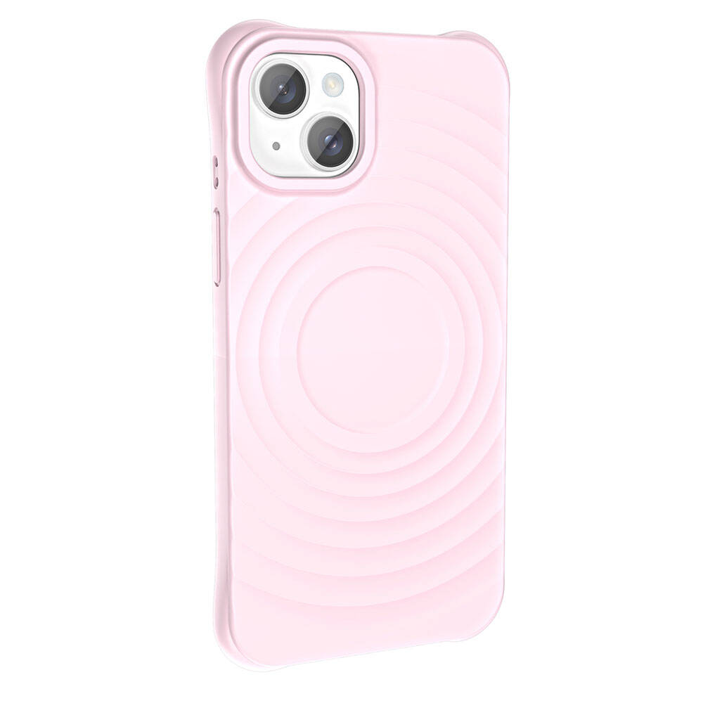 GPACK iPhone 15 Plus Uyumlu Hepi M-Safe Şarj Özellikli Telefon Kılıfı Açık Pembe