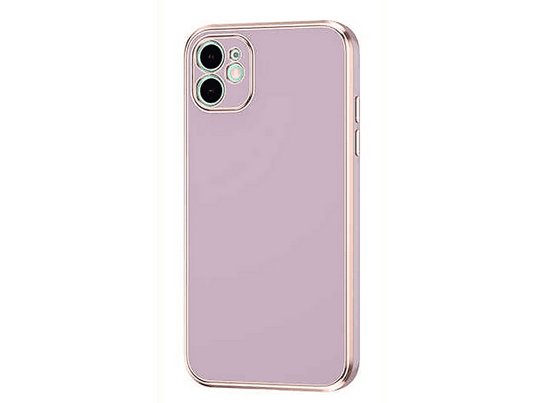 GPACK iPhone 12 Uyumlu Bark Parlak Silikon Telefon Kılıfı Lila