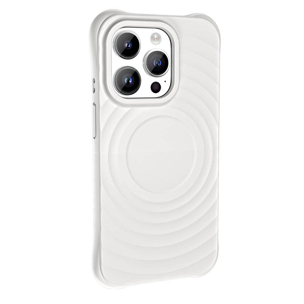 GPACK iPhone 14 Pro Max Uyumlu Hepi M-Safe Şarj Özellikli Telefon Kılıfı Beyaz