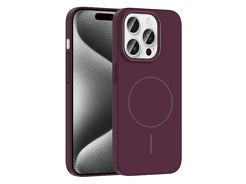 LOPARD iPhone 15 Pro Uyumlu Mgsafe Şarj Özellikli Ruby Sert Kapak Telefon Kılıfı Çok Renkli