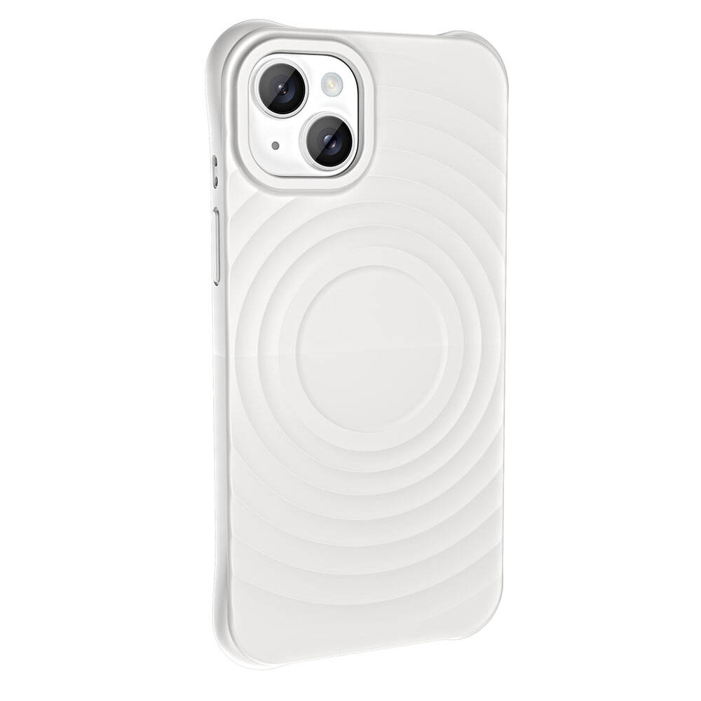 GPACK iPhone 15 Plus Uyumlu Hepi M-Safe Şarj Özellikli Telefon Kılıfı Beyaz