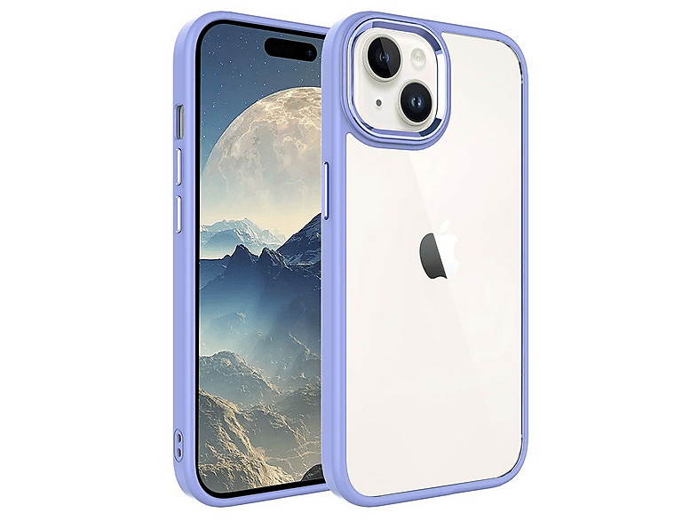 GPACK iPhone 15 Plus Uyumlu Krom Kapak Telefon Kılıfı Lila