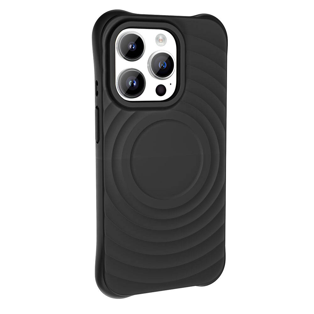 GPACK iPhone 14 Pro Max Uyumlu Hepi M-Safe Şarj Özellikli Telefon Kılıfı Siyah