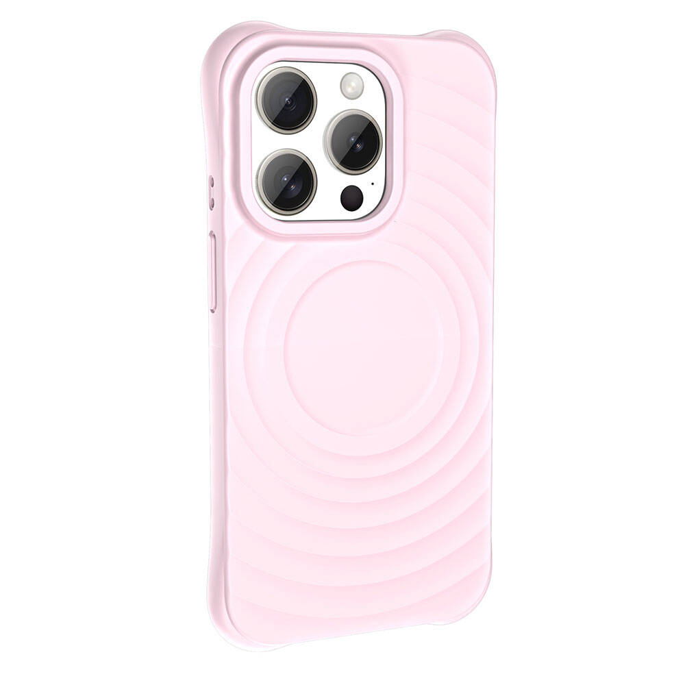 GPACK iPhone 15 Pro Max Uyumlu Hepi M-Safe Şarj Özellikli Telefon Kılıfı Açık Pembe