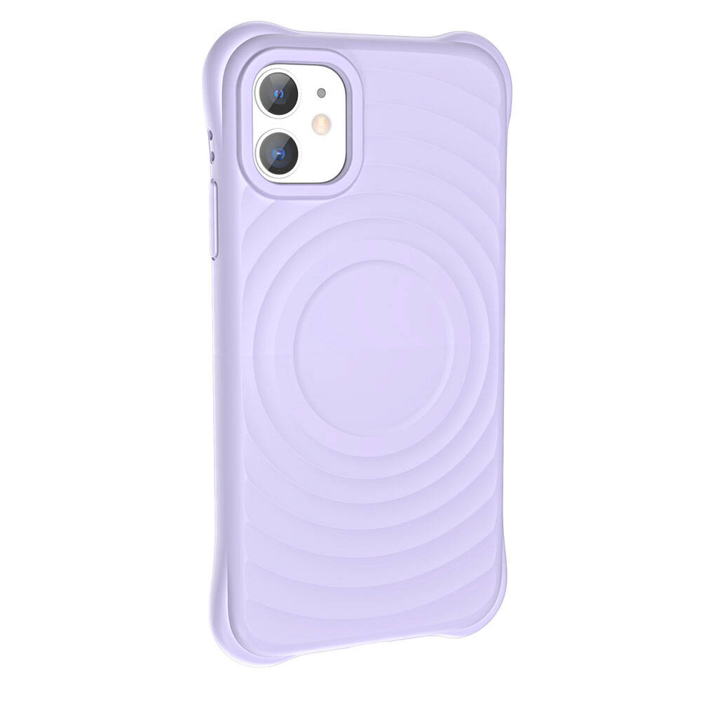GPACK iPhone 11 Uyumlu Hepi M-Safe Şarj Özellikli Telefon Kılıfı Lila