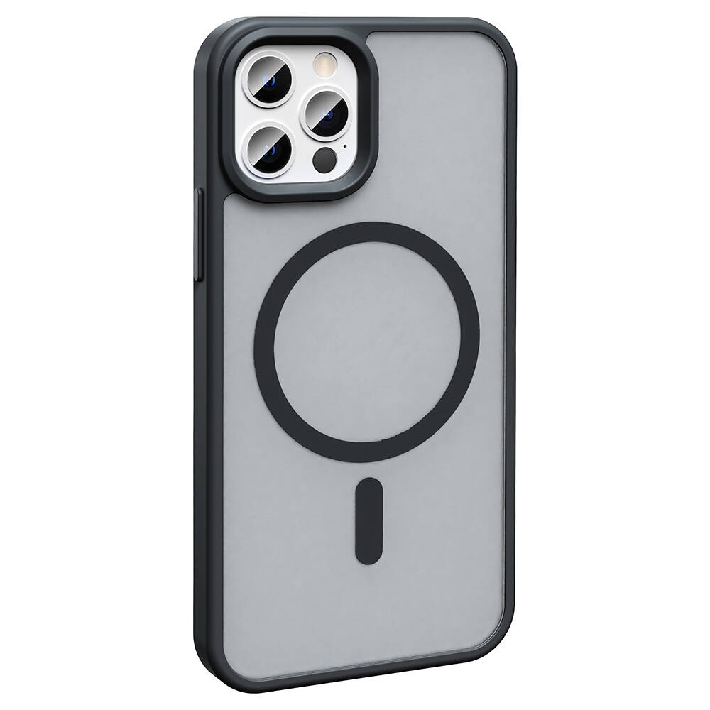 GPACK iPhone 13 Pro Uyumlu Sio M-Safe Şarj Özellikli Telefon Kılıfı Siyah