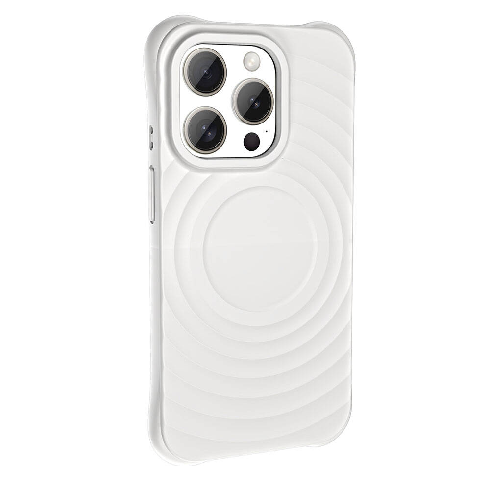 GPACK iPhone 15 Pro Uyumlu Hepi M-Safe Şarj Özellikli Telefon Kılıfı Beyaz