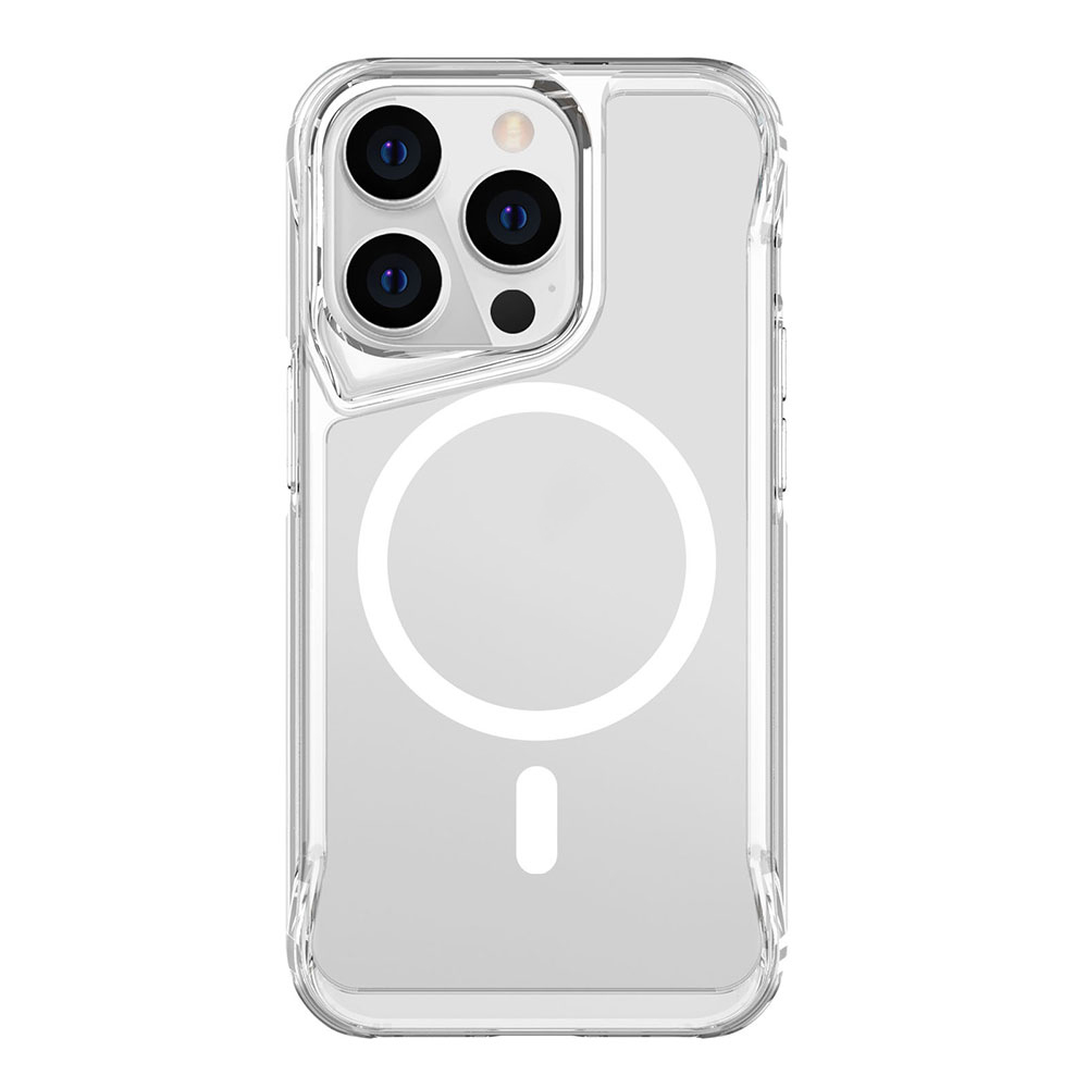 GPACK iPhone 14 Pro Uyumlu T-Max M-Safe Şarj Özellikli Sert Kapak Telefon Kılıfı Şeffaf