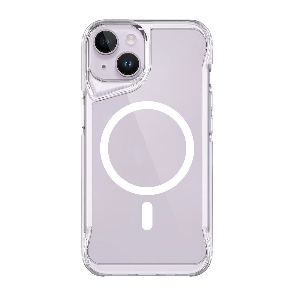 GPACK iPhone 14 Uyumlu T-Max M-Safe Şarj Özellikli Sert Kapak Telefon Kılıfı Şeffaf
