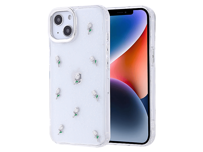 GPACK iPhone 13 Uyumlu Kutup Simli Figürlü Silikon Telefon Kılıfı Yeşil