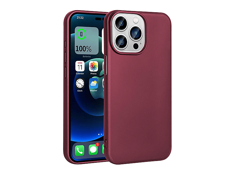 GPACK iPhone 15 Pro Uyumlu Premier Silikon Telefon Kılıfı Mürdüm