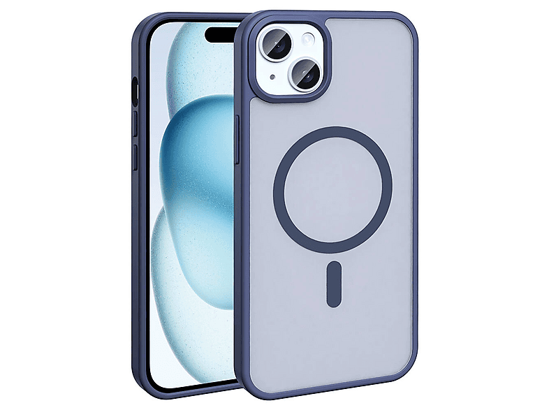 LOPARD iPhone 15 Plus Uyumlu Mgsafe Şarj Özellikli Mat Arka Yüzey Sio Kapak Telefon Kılıfı Lacivert