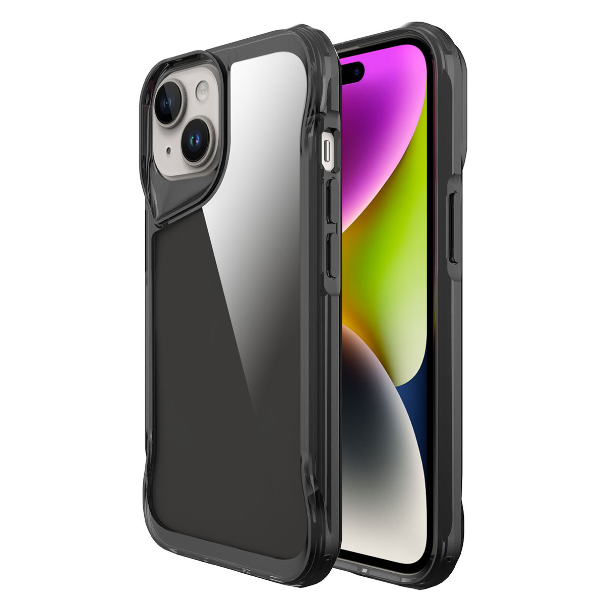 GPACK iPhone 15 Uyumlu Tmax Sert Kapak Telefon Kılıfı Siyah