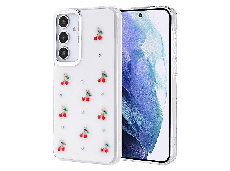 GPACK Samsung Galaxy A55 Uyumlu Kutup Simli Figürlü Silikon Telefon Kılıfı Kırmızı