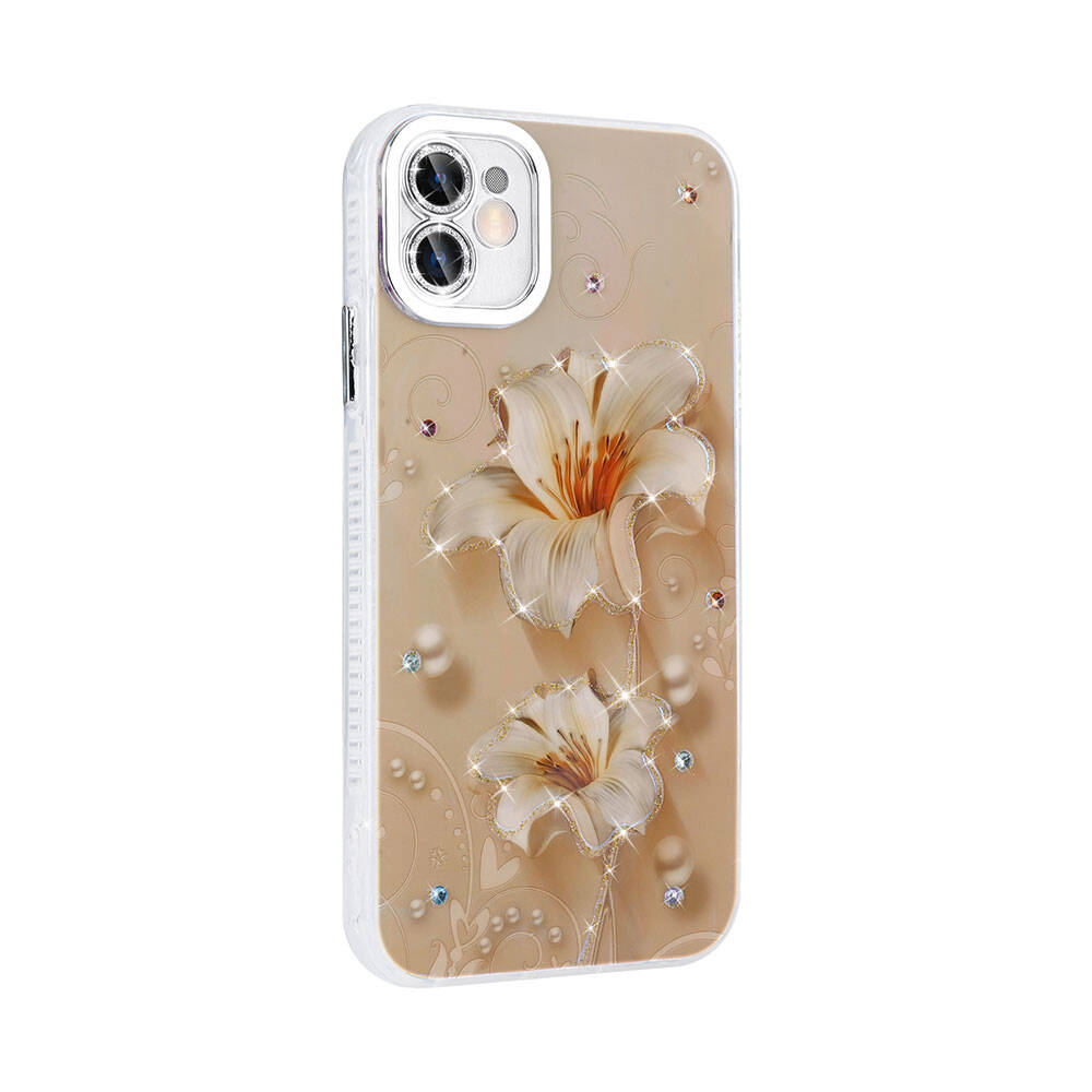 GPACK iPhone 11 Uyumlu Garden Sert Silikon Telefon Kılıfı Açık Pembe