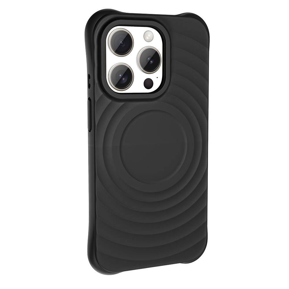 GPACK iPhone 15 Pro Uyumlu Hepi M-Safe Şarj Özellikli Telefon Kılıfı Siyah