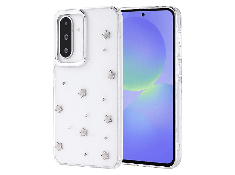 GPACK Samsung Galaxy A36 Uyumlu Kutup Simli Figürlü Silikon Telefon Kılıfı Gümüş