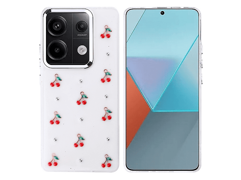 GPACK Xiaomi Redmi Note 13 Pro 4G Uyumlu Kutup Simli Figürlü Silikon Telefon Kılıfı Kırmızı