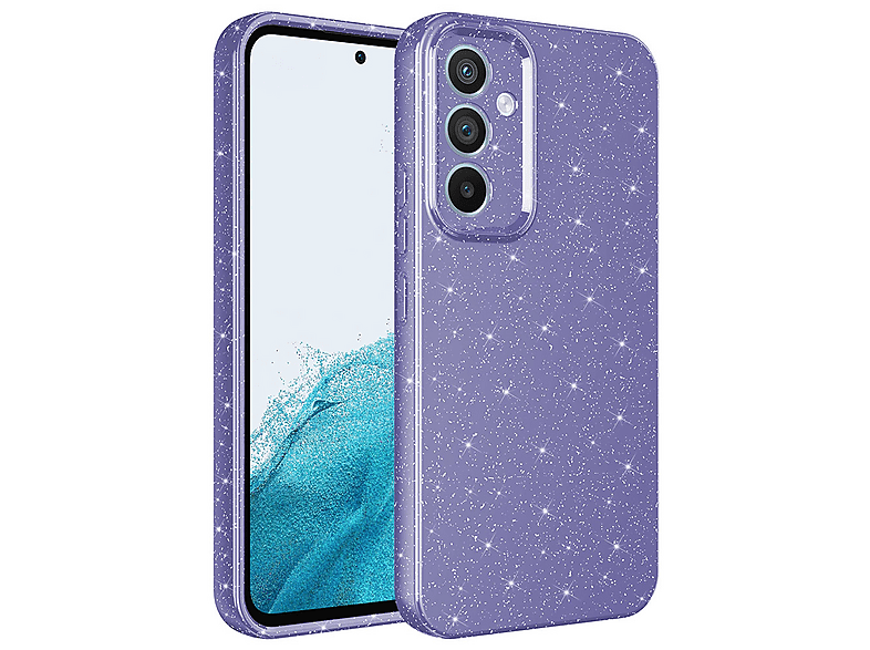GPACK Samsung Galaxy A54 Uyumlu Koton Simli Silikon Telefon Kılıfı Mor