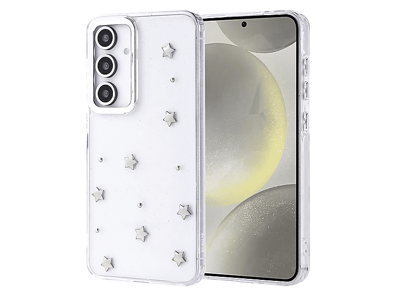 GPACK Samsung Galaxy S24 FE Uyumlu Kutup Simli Figürlü Silikon Telefon Kılıfı Gümüş